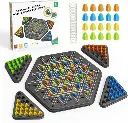 INDIJOYTOYS® Chain Triangle Chess Triggle Game Family Fun Night Party for Kids Adult 2 to 4 Players