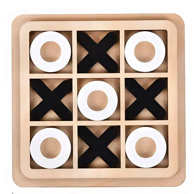 INDIJOYTOYS Wooden Zero Kanta|Tic Tac Toe for Kids