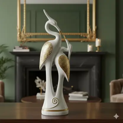 INDIJOYTOYS Standing Duck Showpiece | Love Birds Showpiece Item For Home Decor, 36cm