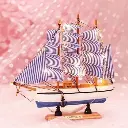 INDIJOYTOYS Home Decorative Wooden Sailing Ship Nautical Showpiece For Home Decor Multi Color
